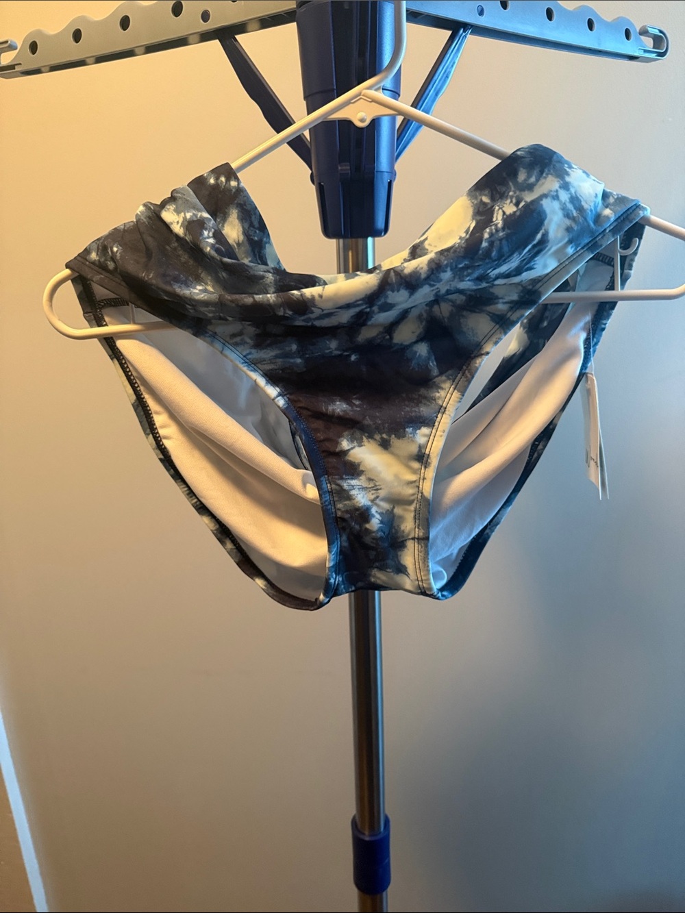 Wonderly Blue and White Tie-Dye Bikini Bottoms